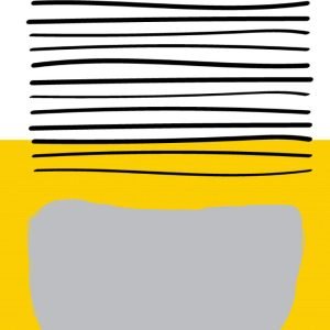 Abstract Drawing Yellow and Gray Stripes