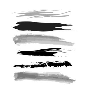 Brush Strokes 1-Black and White